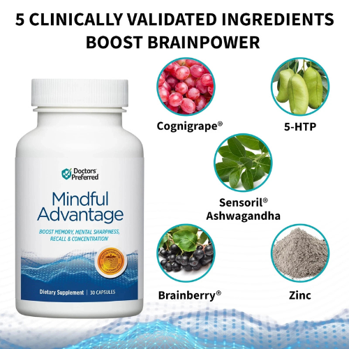 Brain Support Supplement for Memory, Focus & Cognitive Performance | Daily Mental Clarity & Wellness Capsules