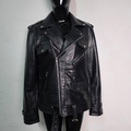 Handmade Black Leather Jacket – Men's Biker Style Motorcycle Jacket