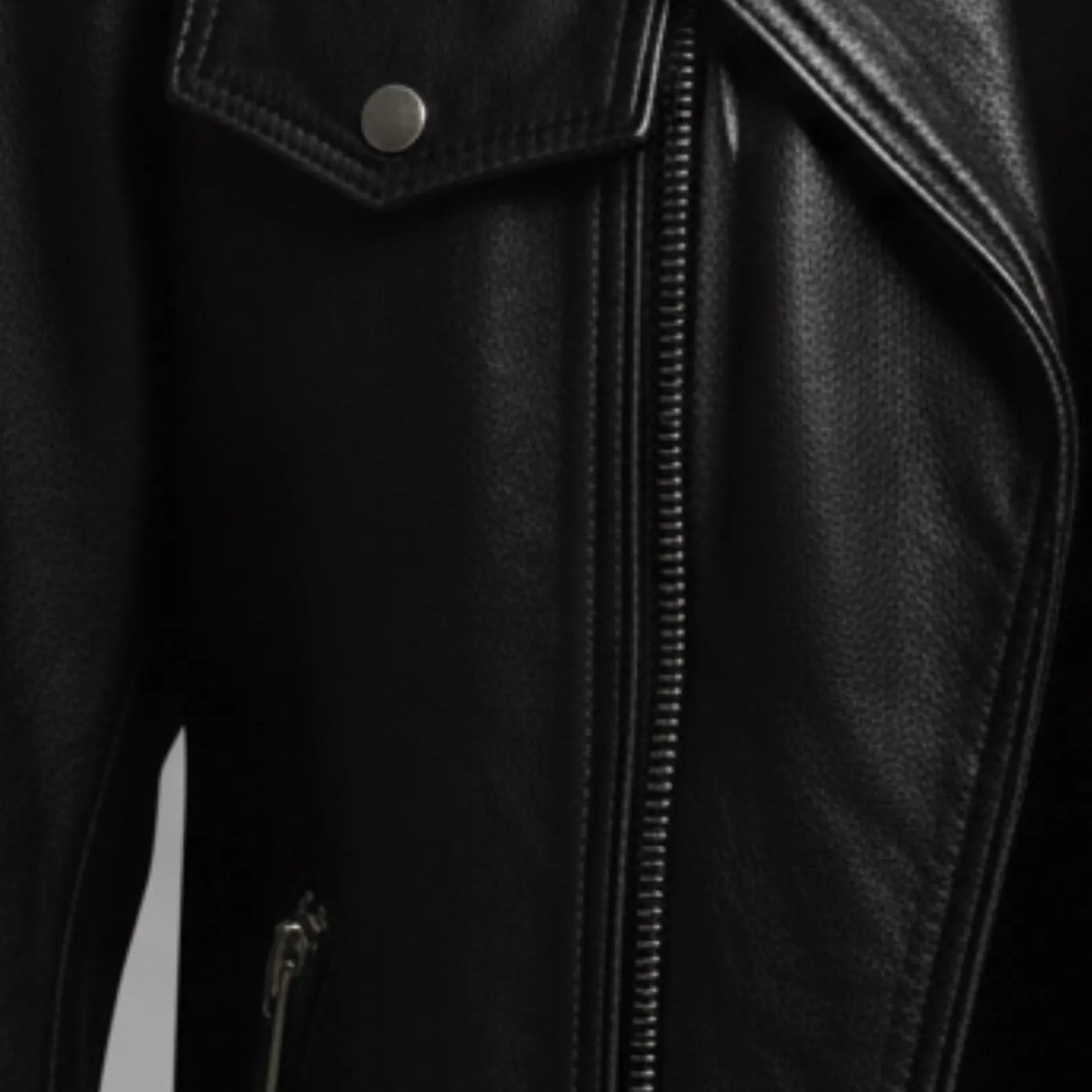 Handmade Black Leather Jacket – Men's Classic Biker Motorcycle Style