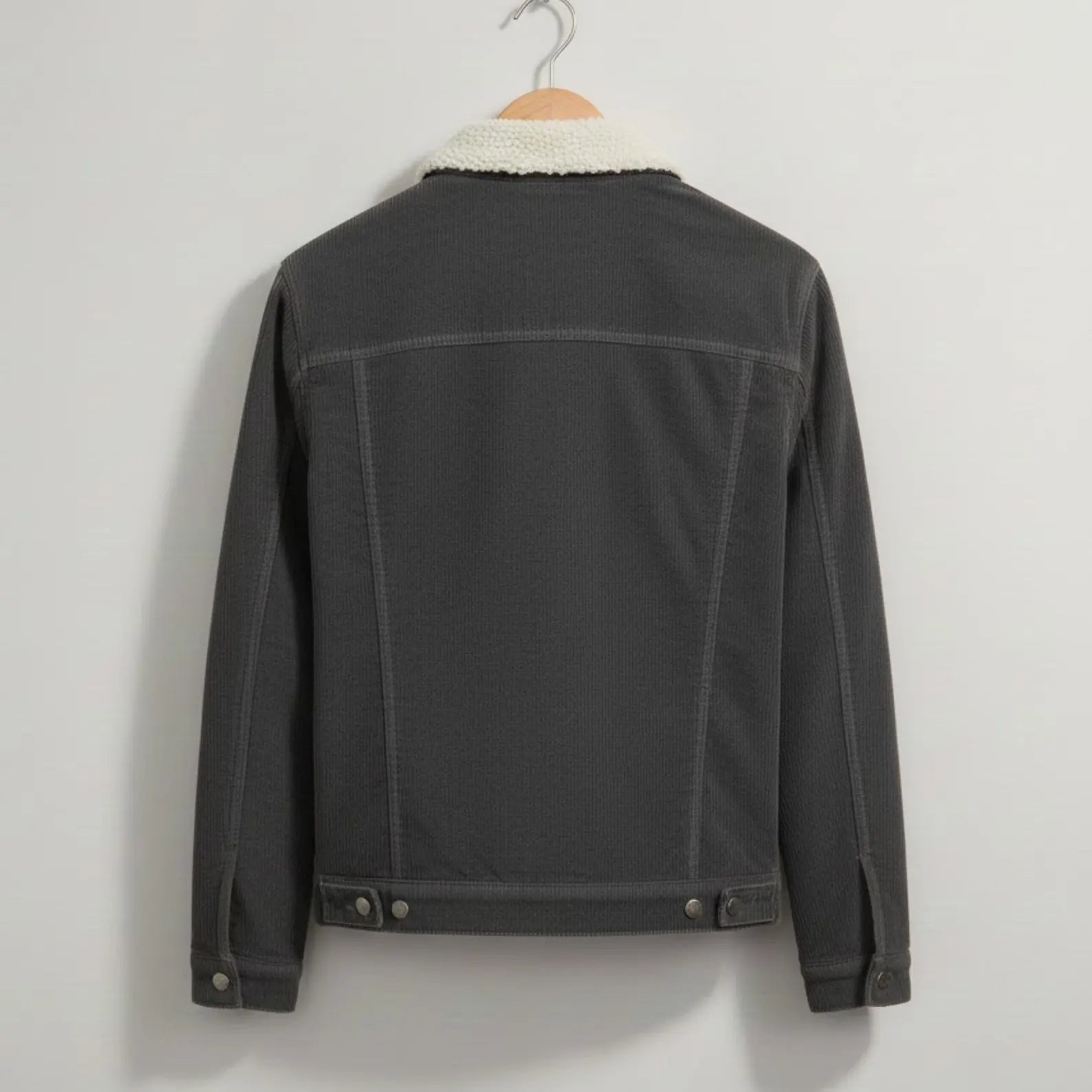 Handcrafted Corduroy Sherpa Trucker Jacket - Warm Winter Essential by Fashion Mode Apparel