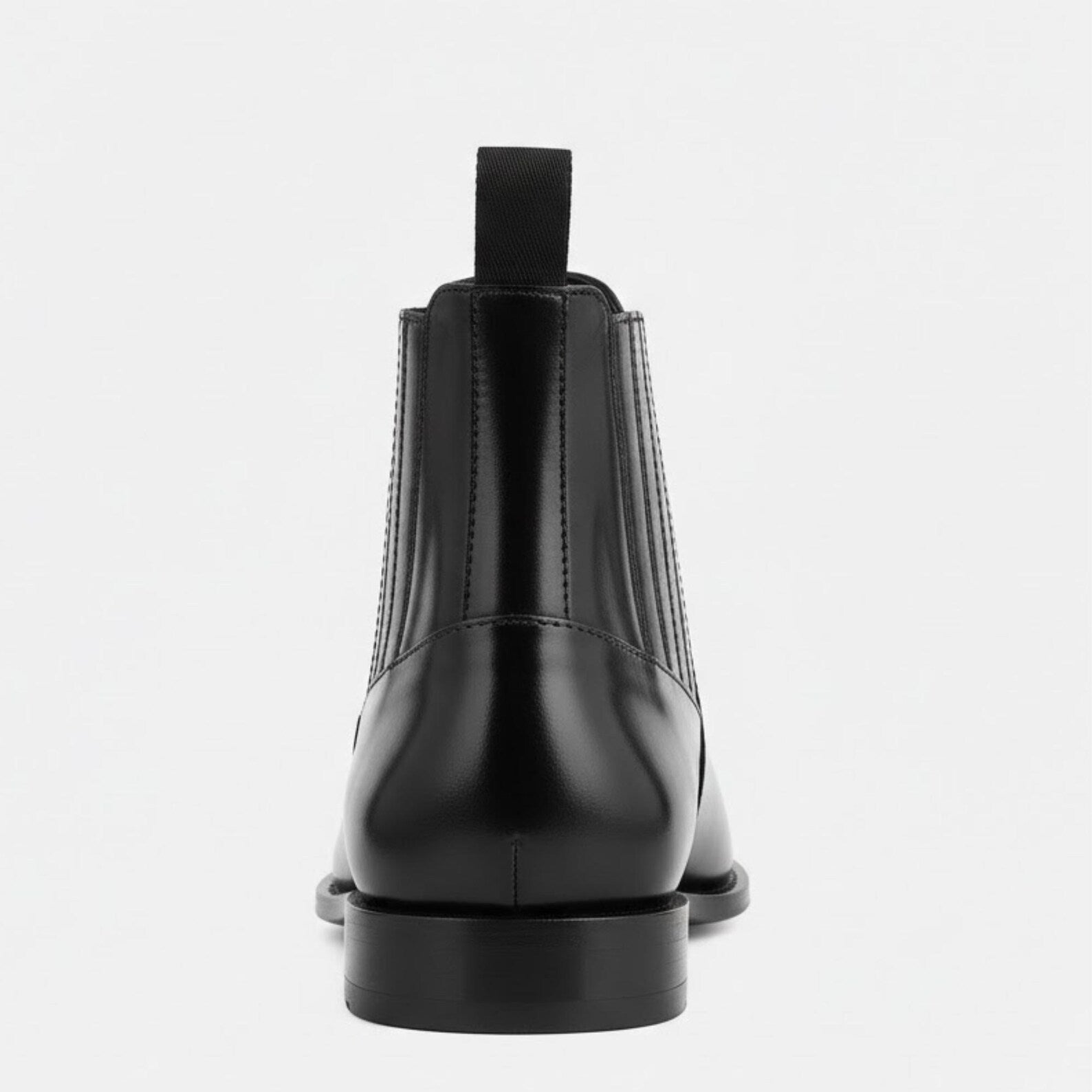 Handmade Black Leather Chelsea Boots – Mens Formal Ankle Dress Shoes