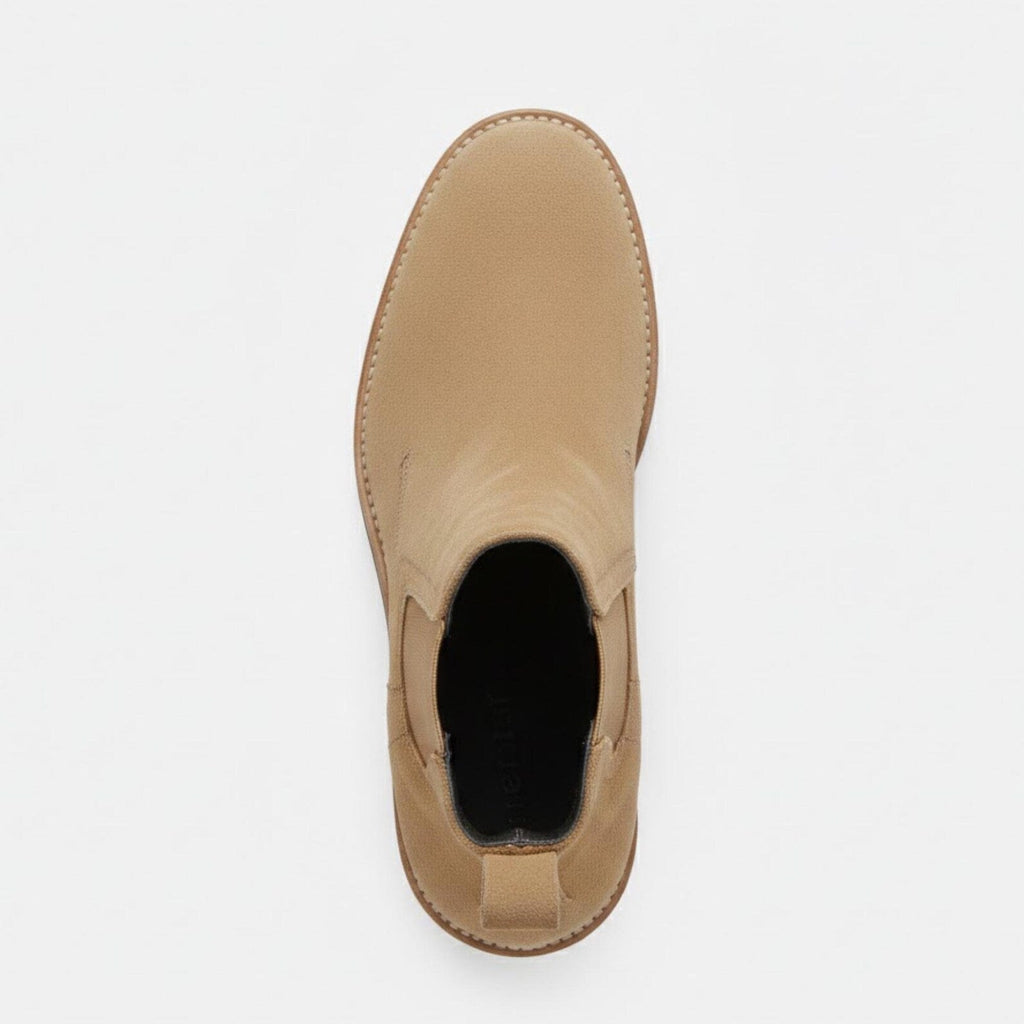 Handmade Tan Suede Chelsea Boot – Mens Casual Ankle Boots for Daily Wear
