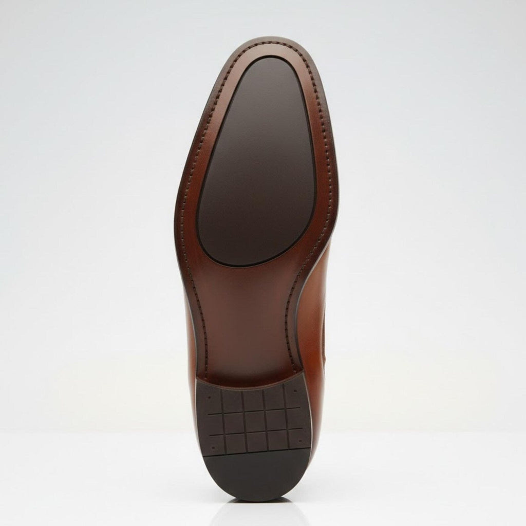 Handmade Tan Leather Chelsea Boots - Mens Dress Shoes Formal Gift