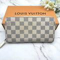 Louis Vuitton Damier Azur Zippy Long Wallet Canvas