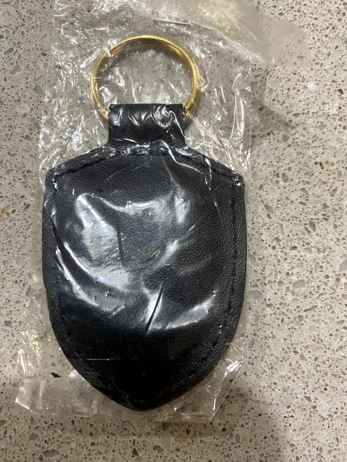 New Porsche keyring leather black